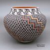 Frederica Antonio, zzac3b249, Polychrome jar with a geometric design based on a checkerboard background