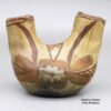 Unknown Acoma Potter, zzac3b275, Polychrome jar with two opening and a flower and geometric design - Image 3