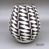 Lucy Lewis, zzac3b567, Black and white jar with a geometric design