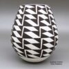 Lucy Lewis, zzac3b567, Black and white jar with a geometric design - Image 2