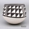 Lucy Lewis, zzac3b575, Black-on-white bowl with geometric design - Image 2