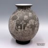 Hector Javier Martinez, zzcg2f330m3: Black-and-white jar with Night of the Dead design