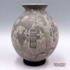 Hector Javier Martinez, zzcg2f330m3: Black-and-white jar with Night of the Dead design - Image 2