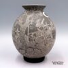 Hector Javier Martinez, zzcg2f330m3: Black-and-white jar with Night of the Dead design - Image 3