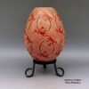 Leonel Lopez Sr, zzcg2j297, Red and white jar with sgraffito lizard and geometric design - Image 2