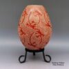 Leonel Lopez Sr, zzcg2j297, Red and white jar with sgraffito lizard and geometric design - Image 3