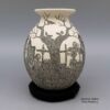 Hector Javier Martinez, zzcg2k280m11: Black-and-white jar with sgraffito Day of the Dead design - Image 3