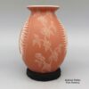Hector Javier Martinez, zzcg2k280m12: Red-and-white jar with sgraffito Virgin Mary, angel and geometric design - Image 2