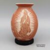 Hector Javier Martinez, zzcg2k280m12: Red-and-white jar with sgraffito Virgin Mary, angel and geometric design - Image 3