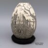Hector Javier Martinez, zzcg2k280m1: Black-and-white jar with sgraffito Day of the Dead design - Image 2