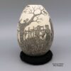 Hector Javier Martinez, zzcg2k280m1: Black-and-white jar with sgraffito Day of the Dead design - Image 3