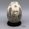 Hector Javier Martinez, zzcg2k280m1: Black-and-white jar with sgraffito Day of the Dead design - Image 4