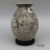 Hector Javier Martinez, zzcg2k280m2: Black-and-white jar with sgraffito Night of the Dead design - Image 4