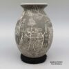 Hector Javier Martinez, zzcg2k280m3: Black-and-white jar with sgraffito Night of the Dead motif - Image 2