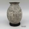 Hector Javier Martinez, zzcg2k280m3: Black-and-white jar with sgraffito Night of the Dead motif - Image 3