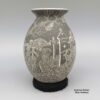 Hector Javier Martinez, zzcg2k280m3: Black-and-white jar with sgraffito Night of the Dead motif - Image 4