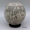 Hector Javier Martinez, zzcg2k281m11: Black-and-white jar with sgraffito Night of the Dead design - Image 4