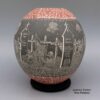 Hector Javier Martinez, zzcg2k281m19: Polychrome jar with sgraffito Night of the Dead design - Image 2
