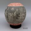Hector Javier Martinez, zzcg2k281m19: Polychrome jar with sgraffito Night of the Dead design - Image 3
