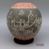 Hector Javier Martinez, zzcg2k281m19: Polychrome jar with sgraffito Night of the Dead design - Image 4