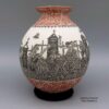 Hector Javier Martinez, zzcg2k281m2, Polychrome jar with flared opening and sgraffito Day of the Dead design - Image 4