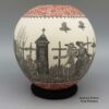 Hector Javier Martinez, zzcg2k281m7: Polychrome jar with sgraffito Day of the Dead design - Image 2
