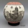 Hector Javier Martinez, zzcg2k281m7: Polychrome jar with sgraffito Day of the Dead design - Image 4