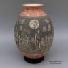 Hector Javier Martinez, zzcg2k282m6: Polychrome jar with sgraffito Night of the Dead motif