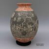 Hector Javier Martinez, zzcg2k282m6: Polychrome jar with sgraffito Night of the Dead motif - Image 2