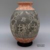 Hector Javier Martinez, zzcg2k282m6: Polychrome jar with sgraffito Night of the Dead motif - Image 3