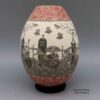 Hector Javier Martinez, zzcg2k282m7: Polychrome jar with sgraffito Day of the Dead design - Image 3