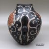 Lisa Holt, zzco3a230, Polychrome jar with pointed appliques and a painted skull, flower, and geometric design - Image 2
