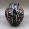 Lisa Holt, zzco3a230, Polychrome jar with pointed appliques and a painted skull, flower, and geometric design - Image 4