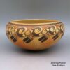Jean Sahmie, zzho2h120: Polychrome bowl with geometric design and fire clouds