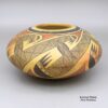 Rachel Namingha Nampeyo, zzho2m508, Polychrome bowl with a migration pattern geometric design