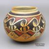 Fannie Nampeyo, zzho2m510, Polychrome bowl with a geometric design and fire clouds