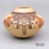 Rachel Sahmie, zzho2m538, Small polychrome jar with fire clouds and a two panel geometric design