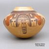 Rachel Sahmie, zzho2m538, Small polychrome jar with fire clouds and a two panel geometric design - Image 3