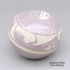 Wallace Youvella, zzho2m541, Purple seed pot with sgraffito geometric design - Image 2