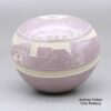 Wallace Youvella, zzho2m541, Purple seed pot with sgraffito geometric design - Image 3