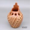 Wilma Baca Tosa, zzje2m143m1, Red jar with kiva step opening and geometric design