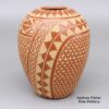 Wilma Baca Tosa, zzje2m143m2, Red jar with sgraffito feather ring and geometric design