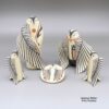 Loren Wallowing Bull, zzje3a271, Five-piece polychrome owl nativity set