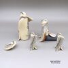 Loren Wallowing Bull, zzje3a271, Five-piece polychrome owl nativity set - Image 2