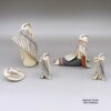 Loren Wallowing Bull, zzje3a271, Five-piece polychrome owl nativity set - Image 4