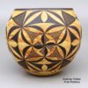 Calvin Analla Jr, zzla3a270m1, Marbleized clay bowl with a black geometric design - Image 4