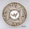 Kimo DeCora, zzle3b281, Black and white bowl with a Mimbres bat and geometric design