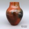 Alice Cling, zznv2g020m1, Brown jar with fire clouds - Image 2