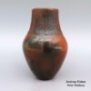 Alice Cling, zznv2g026, Brown jar with textured neck and fire clouds - Image 4