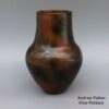 Alice Cling, zznv2g028m2, Brown jar with fire clouds